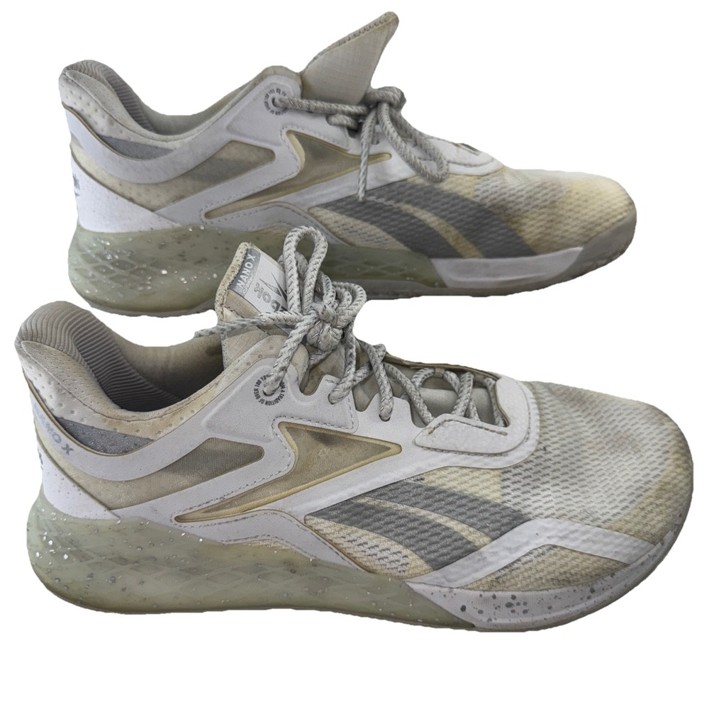 Reebok Nano X Sneakers Womens 9 Gum White Crossfit Running Trainer Shoe FX7952